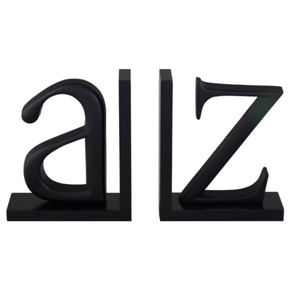 IKEA Inkilning Bookend A Z Art Decoration Black Letters Alphabet NWT